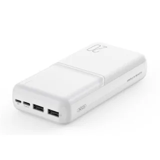 XO PR252 Powerbank 20000mAh - USB-A, USB-C y Lightning - Color Blanco