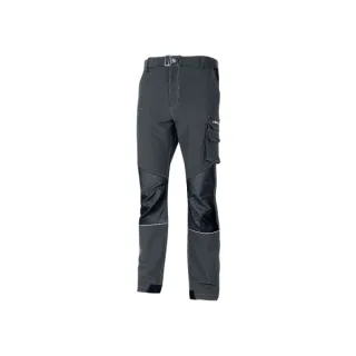 Upower Ibiza Pantalon de Trabajo Confortable - Talla 2XL - Tejido Tecnico Elastico, Bolsillos Inteligentes, Cinturon Integrado, Detalles Reforzados, Cinta Reflectante, Triple Costura - Color