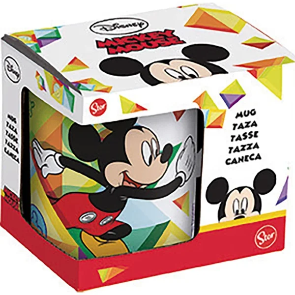 Safta Mickey Mouse Happy Smiles Taza Ceramica de 325ml - Apta para Lavavajillas - Apta para Microondas - Multicolor