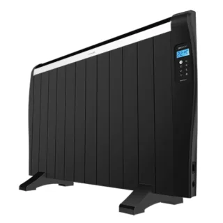 Cecotec ReadyWarm 2500 Thermal Black Emisor Termico con 12 Elementos - 1800W - Cobertura hasta 25m2 - Pantalla LCD - Temporizador - Control de Temperatura - Seguridad Doble - Color Negro