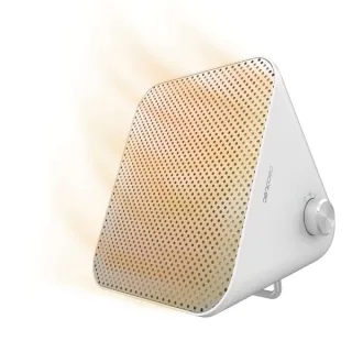 Cecotec ReadyWarm 1500 Max Ceramic Design Calefactor Ceramico de Sobremesa - 1500W - Termostato Regulable - 3 Modos de Funcionamiento - Seguridad Integrada - Uso en Interiores - Color Blanco