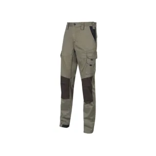 Upower Majo Pantalon de Trabajo - Talla 2XL - Algodon Elastico, Diseño Slim-Fit, Multiples Bolsillos, Proteccion Lumbar, Detalles Reforzados, Cinta Reflectante, Correa Porta Martillo - Color