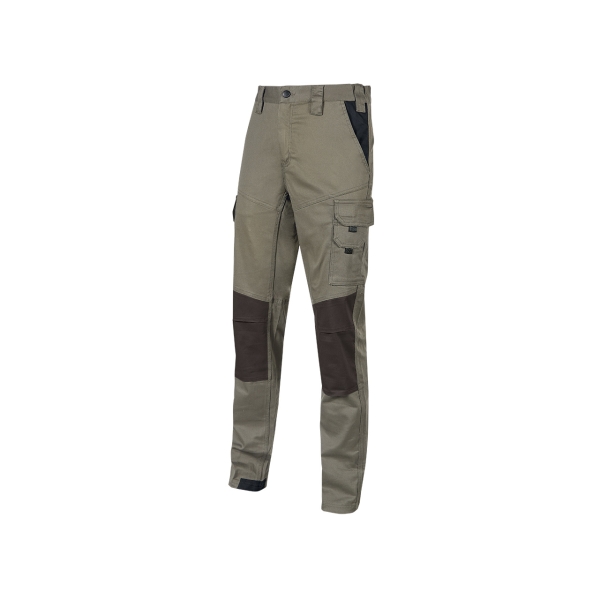 Upower Majo Pantalon de Trabajo - Talla 2XL - Algodon Elastico, Diseño Slim-Fit, Multiples Bolsillos, Proteccion Lumbar, Detalles Reforzados, Cinta Reflectante, Correa Porta Martillo - Color