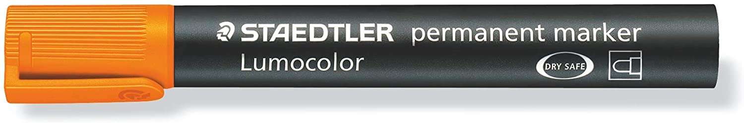 Staedtler Lumocolor 352 Rotulador Permanente - Punta Redonda - Trazo 2mm Aprox - Capuchon con Clip - Secado Rapido - Color Naranja · Pack de 10 uds.
