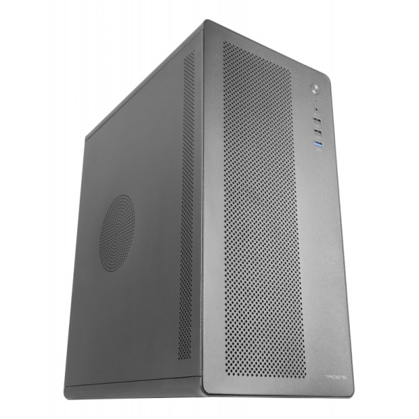 Tacens Aerom Caja Minitorre Micro ATX/Mini ITX - Ventilador Ultrasilencioso de 120mm - Panel Frontal y Lateral de Malla - Estructura Metalica - Puerto de Audio/USB-A - 380x330x189mm - Color