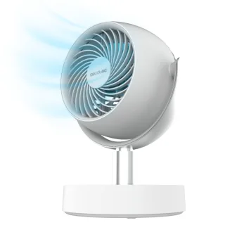 Cecotec EnergySilence 800 Cyclone Desk Portable Ventilador de Sobremesa Inalabrico - 10W - Diametro de 6" - Bateria de 4000mAh - 5 Velocidades - Oscilacion 60º - Inclinacion 90º - Color Blan