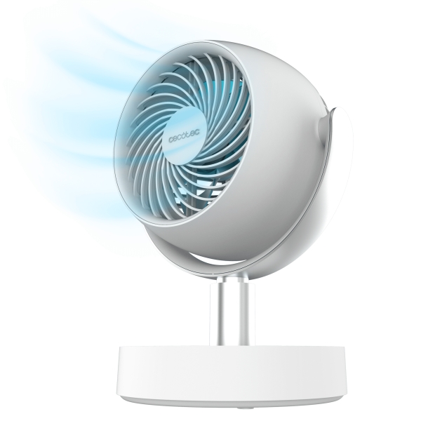 Cecotec EnergySilence 800 Cyclone Desk Portable Ventilador de Sobremesa Inalabrico - 10W - Diametro de 6" - Bateria de 4000mAh - 5 Velocidades - Oscilacion 60º - Inclinacion 90º - Color Blan