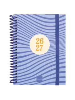 Finocam Diva Agenda Escolar 26/27 - Semana Vista Horizontal - Formato 8º - 120x164mm - Tapas de Carton Forrado - Papel de 80g/m2 - Espiral de Plastico - Esquinas Microperforadas - Multicolor