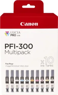 Canon PFI300 Pack de 10 Cartuchos de Tinta Originales - 4192C008