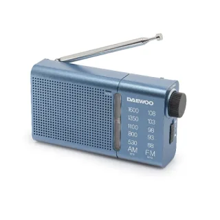 Daewoo DW1037 Radio Portatil AM/FM Analogica - Antena Telescopica - Altavoz Integrado - Incluye Auriculares - Jack 3.5mm - Funcionamiento a Pilas (2xAA) - Rueda de Sintonizacion Precisa - Co