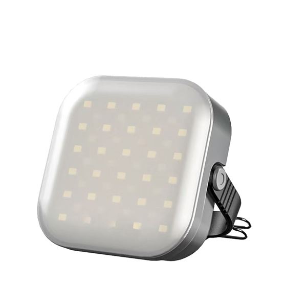 Elbat EB0569 Linterna Solar de Camping 500LM - 6500K - 12 Modos de Iluminacion - Funcion Powerbank - Gancho Ajustable - Color Gris