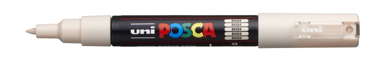 Posca PC-1M Marcador de Pintura - Punta de Poliester Conica 0.7mm - Tinta Base al Agua - Resistente a la Luz - Color Beige · Pack de 6 uds.