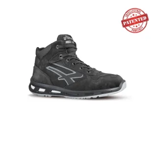 Upower Lift S ESD Calzado de Seguridad Altos - Talla 35 - Cuero Nubuck Resistente, Puntera de Aluminio, Hidrofugos, Antiarrugas, Suela Antideslizante, Proteccion S3S CI FO SR - Color Negro