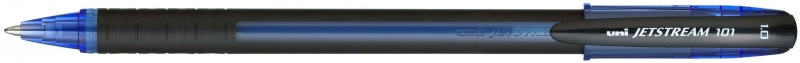 Uni-ball JetStream SX-101-10 Boligrafo de Tinta - Punta de Bola 1mm - Secado Instantaneo - Ideal para Zurdos - Color Azul · Pack de 12 uds.