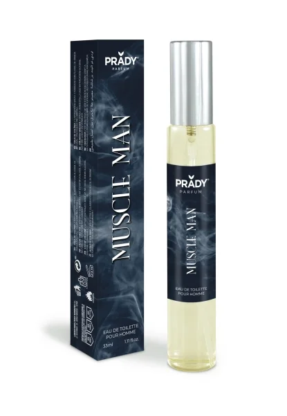 Prady Colonia de Hombre Muscle Man - Frasco de 33 ml - Spray Pulverizador