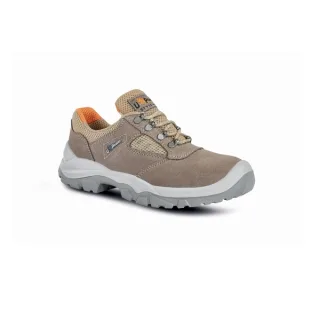 Upower Oasis L Calzado de Seguridad Bajos - Talla 38 - Empeine en Gamuza Ultra Transpirable, Puntal y Lamina de Acero, Antiperforacion, Antideslizante, Proteccion S1P FO SR - Color Beige