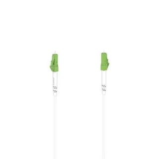 Hama Essential Cable de Fibra Optica Monomodo - Longitud 3m - Transmision hasta 10Gbit/s - Conector LC/APC - Color Blanco