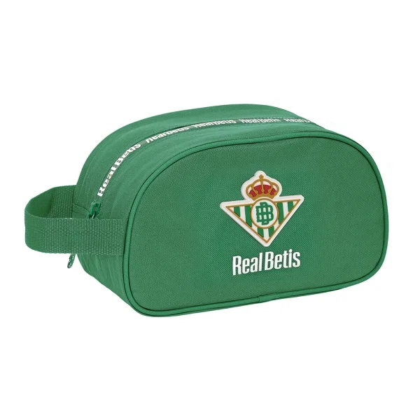 Safta Real Betis Balompie Neceser de 5L - Cremallera - Asa Lateral - Adapatable a Carro - 260x120x150mm - Color Verde