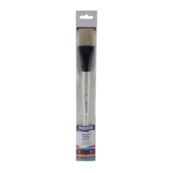 Daler Rowney Graduate Pincel para Oleo - Pelo de Cerda Natural - Mango Largo - Bright - N°18