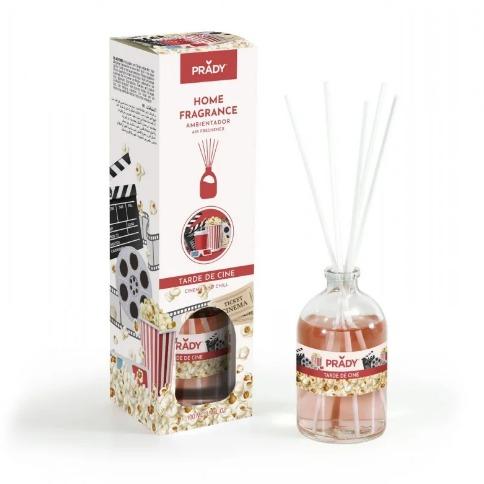 Prady Ambientador Mikado Tarde de Cine - Frasco de Cristal 100 ml y Varitas Difusoras