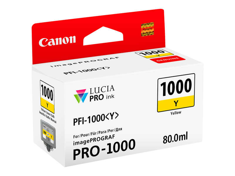 Canon PFI1000 Amarillo Cartucho de Tinta Original - 0549C001/PFI-1000Y