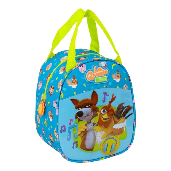 Safta la Granja de Zenon Bolsa Isotermica - Asa de Mano - Cremallera - 19x22x14cm - Color Azul y Amarillo
