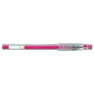 Pilot Boligrafo de Gel G-Tec C4 - Extra Fino - Recargable - Punta de Bola 0.4mm - Trazo 0.2mm - Color Rosa · Pack de 12 uds.