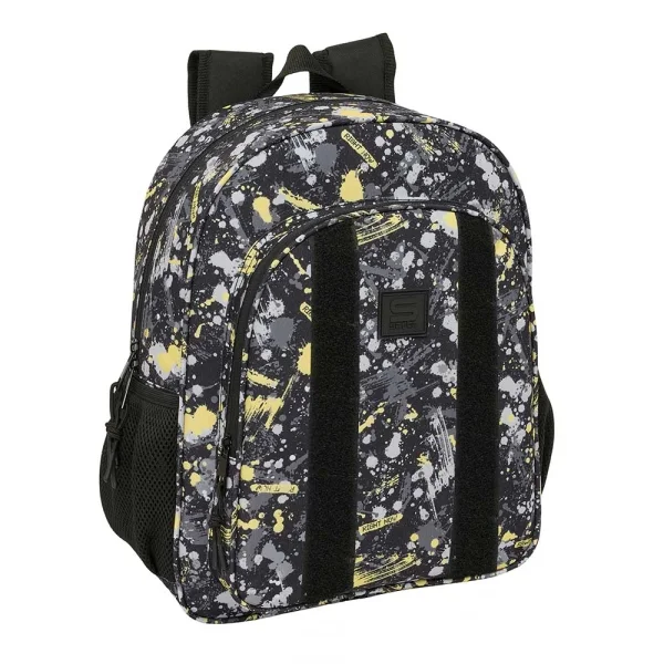 Safta Graffiti Splash Mochila - Adaptable a Carro - Bolsillos Laterales - Doble Tirador - Ergonomia Acolchada - Bolsillo Frontal - Asa Superior - 15L - 320x120x380mm - Multicolor