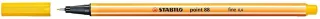 Stabilo Point 88 Rotulador de Punta Fina de Fibra - Trazo de 0.4 mm - Tinta con Base de Agua - Color Amarillo · Pack de 10 uds.