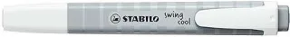 Stabilo Swing Cool Pastel Marcador Fluorescente - Cuerpo Plano - Punta Biselada - Trazo entre 1 y 4mm - Tinta con Base de Agua - Antisecado - Color Gris Polvoriento · Pack de 10 uds.
