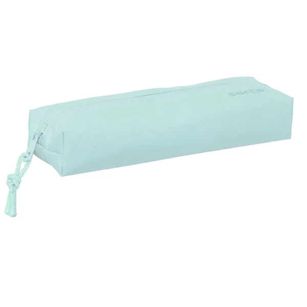 Safta Estuche Portatodo de 22cm - 1 Compartimento - Rectangular - Goma Elastica Trasera - 22x4x7cm - Color Azul Claro