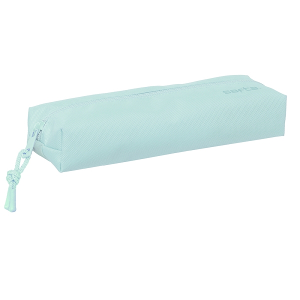 Safta Estuche Portatodo de 22cm - 1 Compartimento - Rectangular - Goma Elastica Trasera - 22x4x7cm - Color Azul Claro