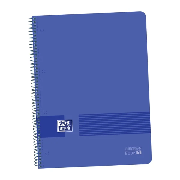 Oxford Live&Go Cuaderno A4+ Tapa de Plastico - Europeanbook 1 5x5 - 80 Hojas - Color Azul Marino · Pack de 5 uds.