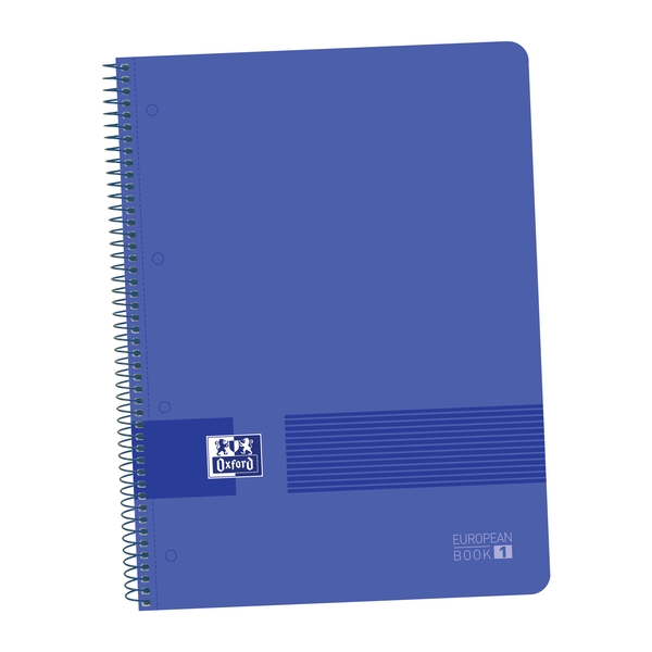 Oxford Live&Go Cuaderno A4+ Tapa de Plastico - Europeanbook 1 5x5 - 80 Hojas - Color Azul Marino · Pack de 5 uds.