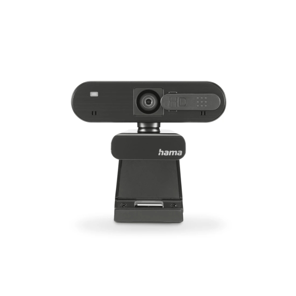 Hama C-600 Pro Webcam HD 1080P - Cable 1.8m - USB-A 2.0 - Microfono Integrado - Proteccion contra Espias - Indicador LED - Modo UVC - Reduccion de Ruido - Exposicion Automatica - 6.5x4x10cm - Color Negro