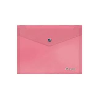 Dohe Sobre Portadocumentos A5 - Cierre de Broche - Polipropileno Translucido 150 Micras - Color Rosa