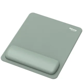 Fellowes Breyta Alfombrilla con Reposamuñecas - Revestimiento Antipolvo - Proteccion Antimicrobiana - Tacto Suave - Fabricado con Material Reciclado - 24x20x1.75cm - Color Verde Salvia