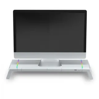 Mars Gaming MGS-ONE Soporte Monitor - Iluminacion CHROMA RGB - Tamaño Ajustable - Ergonomia Optima - Conector USB 2.0 - Stand para Smartphone - Color Varios