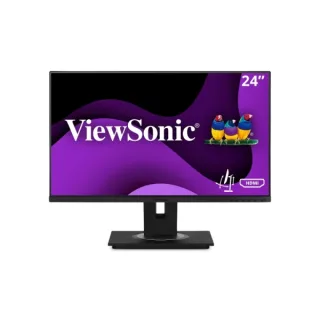 ViewSonic VG2448A-2 Monitor LED 24" IPS FHD - Respuesta 5ms - Altavoces 4W - 16:9 - Ajustable en Altura, Giratorio e Inclinable - HDMI, DisplayPort, Audio, USB - Angulo de Vision 178º - VESA