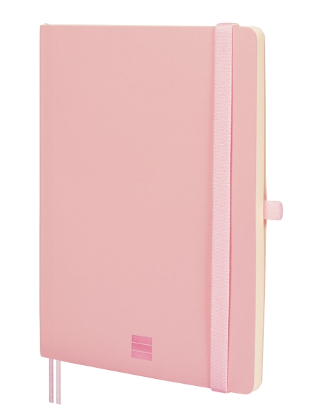 Finocam Nexo Cuaderno de Tapa Blanda - 72 Hojas - Formato A5 - 148x210mm - Papel Crema de 80g/m2 - Liso - Bolsillo Interior - Cierre con Goma - Hojas Microperforadas - Color Rosa