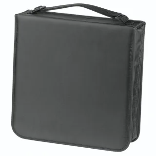 Hama Antistatic Archivador de Nylon para 208 CDs/DVDs - Fundas de Poliester - Proteccion contra Cargas Electrostaticas - 30.4x32x9cm - Color Negro