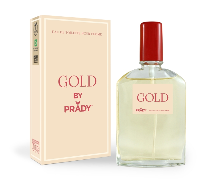Prady Colonia de Mujer Gold - Frasco de 90 ml - Spray Pulverizador