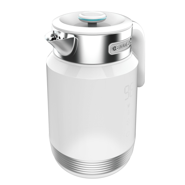 Cecotec ThermoSense 600 Touch White Hervidor de Agua Electrico - 2200W - Capacidad 1.7L - Tactil - Ajuste Temperatura de 40 a 100°C - Libre de BPA - Filtro Desmontable - Autoapagado - Color