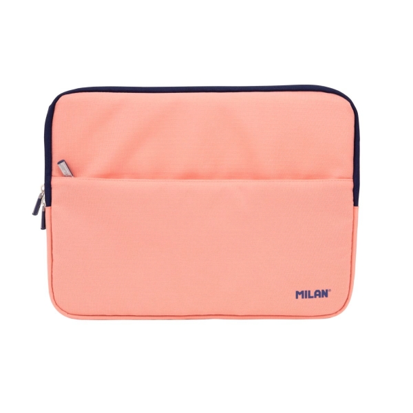 Milan Coleccion 430 Funda para Portatil hasta 13" - Forro Atercipelado - Bolsillo Delantero - Cierre de Cremallera - Color Rosa