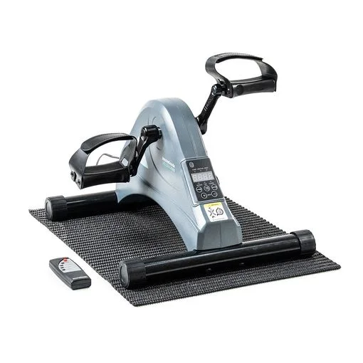 Innovagoods Velora 3000 Pedaleador Electrico Asistido - Pedaleo Bidireccional - LCD Multifuncion - Mando a Distancia - Esterilla Antideslizante - Soporta 100kg - Color Gris y Negro
