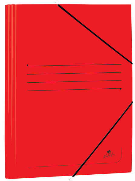 Mariola Carpeta de Carton Estucado con Solapas Folio 500gr/m2 - Medidas 34x25x1cm - Cierre con Goma Elastica - Color Rojo · Pack de 20 uds.