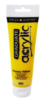 Daler Rowney Graduate Pintura Acrilica - Tubo de Plastico - 120ml - Color Amarillo Primario