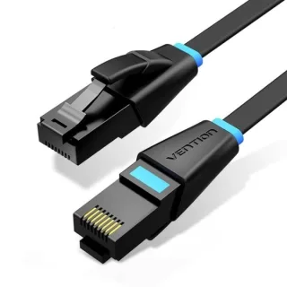Vention Cable de Red - Cat.6a UTP - Longitud 10m - Velocidad hasta 1Gbps - 32AWG - Color Negro