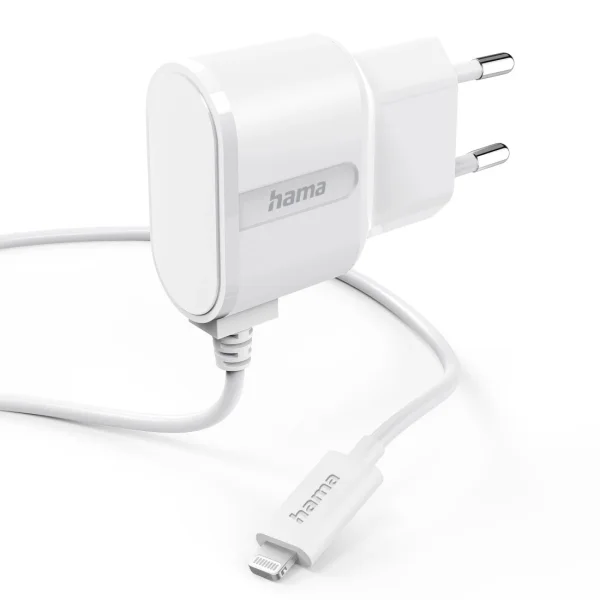 Hama Cargador de Pared - Potencia 5W - Lightning - Cable 1m - Color Blanco