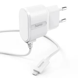 Hama Cargador de Pared - Potencia 5W - Lightning - Cable 1m - Color Blanco